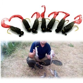 Jig head hook worm soft lure fishing lead artificial Base D type GD08152 100ea