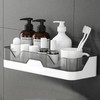 PIGPIGFLY Shower Shelf no Drilling, Plastic Bathroom Shelf, Shower Organiser,