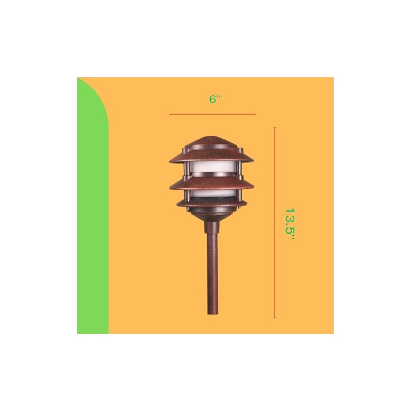 Best Pro Lighting Low Voltage Landscape 3 Tier Pagoda Light