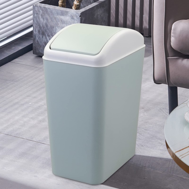 Parlynies Cubo de basura, cubo de basura con tapa, cubo