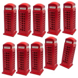 10 x London Telephone Box Magnet, British Souvenir Metal Magnet, Red Phone Booth 3D Die Cast Magnet