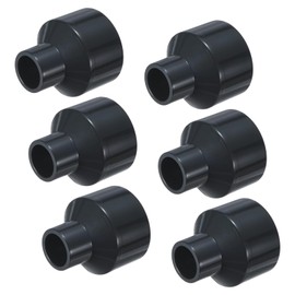 M METERXITY 6-Pack UPVC Reducer Pipe Fitting, DN32x25 Reducing Coupling Connector PVC Straight Pipe Coupling Connector for Water Line [Grey]