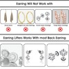 TRHDFW 6 Pairs Earring Lifters Earring Support Backs for Heavy