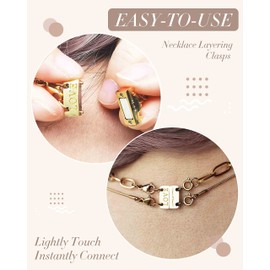 OHINGLT Layered Necklace Clasp 18K Gold and Silver Necklace Separator for Layering, Multiple Necklace Clasps and Closures for Women