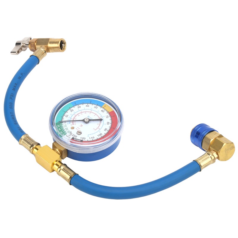 Car R134A Air Conditioning Coolant Hose Pressure Gauge 0‑250psi Fluoridize