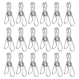 sourcing map 60 Pcs Stainless Steel Clothespins 1.7 Inch Pool Cover Clips Beach Chair Clips Clothes Pins Wind Guard for Hanging Clothes Blanket