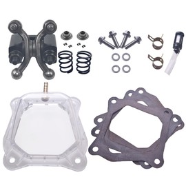 Shaft Rocker Arm Set w Black Clear Valve Cover For Predator 212cc Non Hemi,Race retainers & 36lb Race Springs