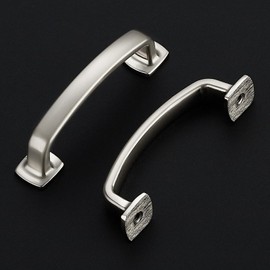 Ravinte Decor 30 Pack Cabinet Handles Arch Cabinet Pulls - 3 Inch Drawer Pulls Brushed Nickel Kitchen Cabinet Handles Curved Dresser Handles Solid Cabinet Door Handles for Kitchen Cabinet Hardware