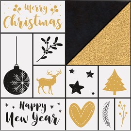 Folia 31104 Wooden Stamp Set, Christmas