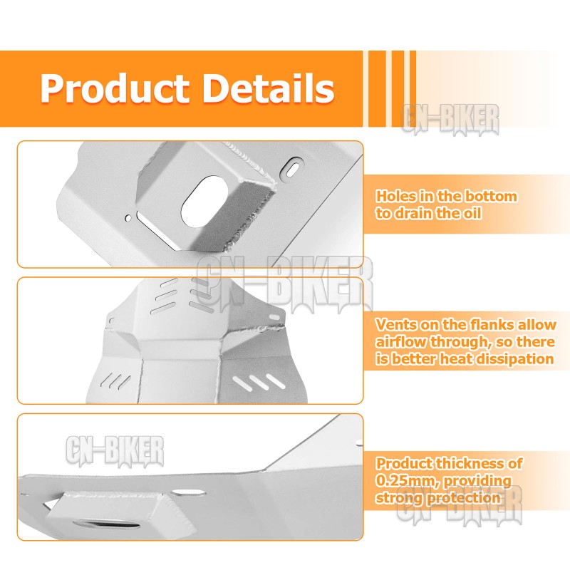 CB Engineering Skid Plate Guard Cover for 2008-2019 Kawasaki KLR