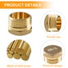 Lyeteung 3 PCS G1/2 Brass Hexagonal External Thread Cap, Brass