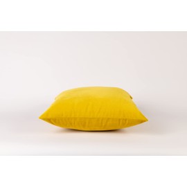 CUSHY HOME 2 Pack Velvet Soft Decorative Square Throw Pillow Case Cushion Covers Luxury Pillowcases for Livingroom Sofa Bedroom with Invisible Zipper 45cm x 45cm 18x18 Inches Yellow