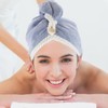 iplusmile Toalla Cabello de Microfibra Coral, Absorbente Secado Rápido, Diseño