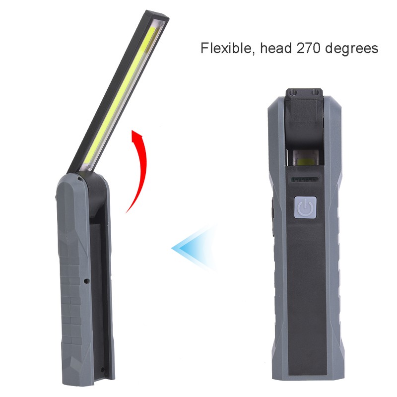 COB LED Foldable Work Light Flashlight with Tail Magnet Emergency