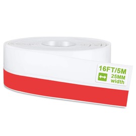 DINGLIAN 2025 Updated Shower Glass Door Silicone Seal Strip, Door Draft Stopper, Weather Stripping Window Seal for Doors Windows and Shower Glass Gaps, 16.4 Feet, White, 25MM