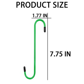 Mandark 4PCS Car Brake Caliper Hooks, Vehicle Caliper Hangers with Rubber Caps, S-Shaped Automotive Accessories for Braking, Axle, Bearing, Suspension Work for SUV, Truck, RV（Green/4PCS）