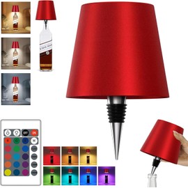 SOUDFK 2025 New Wireless Bottle Lamp,RGB LED Bottle Light with Remote(RGB Wine red, 1pc)