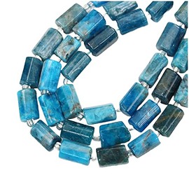 Natural Tube Gemstone Beads for Making Jewellery Energy Healing Crystals Jewelry Chakra Crystal Jewerly Beading supplies Apatite 7 * 10mm 15.5inch About 31-33 Beads