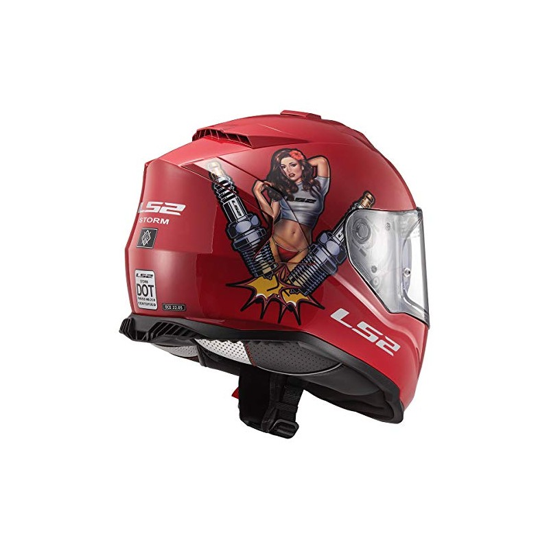 LS2 Helmets Assault Full Face Motorcycle Helmet W/SunShield (Matte Chili