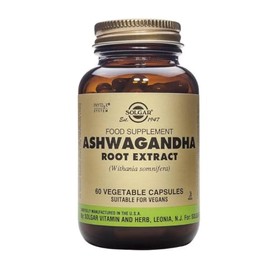 Solgar Ashwagandha Root Extract - 60 Vegetable Capsules - Standardized Full Potency (SFP) - Non-GMO, Vegan, Gluten & Dairy Free, Kosher - 60 Servings