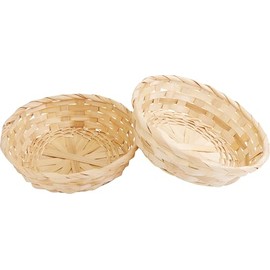 VBS Bamboo Easter Basket, Diameter 20 cm, Pack of 2. Ideal for Easter, Crafts and Decoration. Lightweight, Sturdy Baskets for Gifts. Perfect for Brightening Up Your Easter!