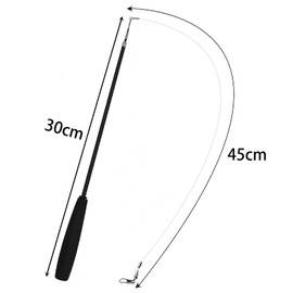 Cat Toy, Natural Feather Stick with Bell Included, 5 Replacement Feather Toys, 1 Fishing Rod, Extendable, Cat Supplies, Pet Supplies, Popular, 6-Piece Set