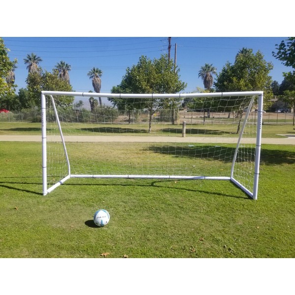 PASS Vallerta Premier® 12 X 6 Ft. 62MM Diameter PVC Frame Soccer Goal with 4mm NET