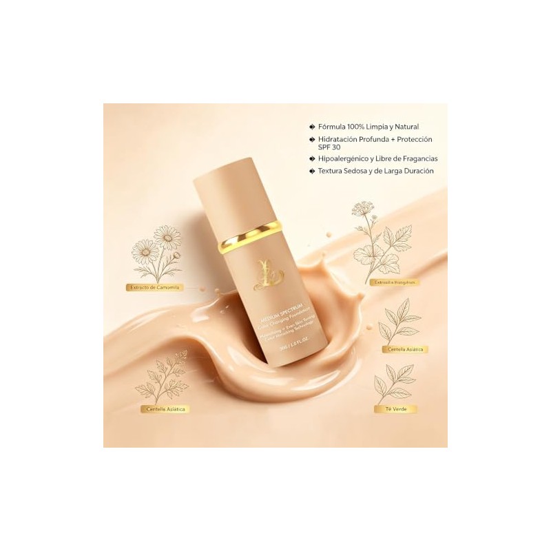 Base Maquillaje Inteligente Biomimética Hidratante Que Cambia Color 30g