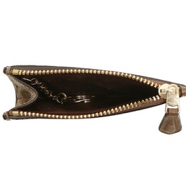 Coach F88208 IME74 Women's Coin Case, Pass Case, Outlet, Khaki, Brown