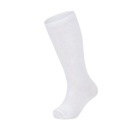 Toddler Baseball Socks Soccer Socks Kids Athletic Tube Socks Girls Boys Softball Socks Youth Knee High Socks 1 Pack Pure White