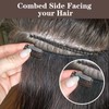 Larrel 30 Stück Haar Extensions Klips, Braun 6 Zähne Kammclips