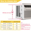 Powrocket Window AC Side Panel with Frame Set,Air Conditioner Accordion