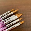 FABIYAN Set De 6 Pinceles Para Aplicación De Acriílico Uñas