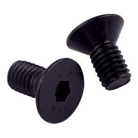 KOSJETHAS 5/16-18 x 1/2" Socket Cap Flat Head Countersunk Screws Bolts, Alloy Steel Grade 10.9 Black Oxide, Allen Hex Drive, Full Coarse Thread UNC, Pack of 10