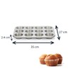 Patisse Silver-Top Muffin Pan 12 Cup 35 cm, Multi Colour