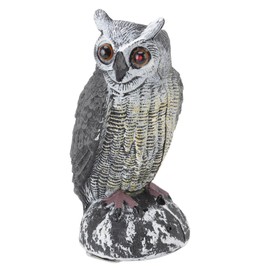 Solar Owl Statue, with Detection, Lifelike Hoots Luminous Eyes, Vivid Shapes, Waterproof Sun Resistant Bird Deterrent for Drifting Birds or Animals to Preserve Gardens