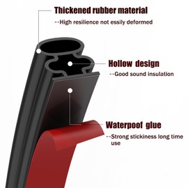 HNYNH Weather Stripping Door Seal Strip，Extra Thick Door/Windows Rubber Weather Seal Strip，Self-Adhesive Door Seal Strip Insulation Soundproofing Strip,Multiple Models (Black, 0.39in*0.39in*40ft)