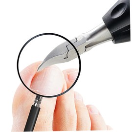 WOONEKY Professional Precision Pedicure Tool Curved Toenail Nipper Durable Stainless Steel Nail Clipper with Non Slip Ergonomic Handle for Easy Manicure and Pedicure at Home Salon