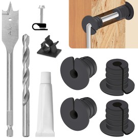 Starlink Cable Grommet Routing Kit for 3/4 inch Wall Hole, Wall Grommets Accessories Including 4 Silicone Wall Grommets 3/4" Spade Drill Bit, 5/16 inch Drill bit, and 40 Wall Wire Clips