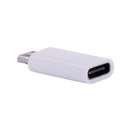 Electrónica REY Adapter Converter USB C 3.1 Female to Micro USB Male, Charging and Data, White