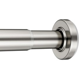 AmazerBath Spring Tension Shower Curtain Rod, Heavy Duty Shower Curtain Rod Rust Proof Bathroom Curtain Rod, Adjustable Shower Curtain Rod No Drill Wall Easy Segmented Installation - Color: Nickel, Size: 31-46.5 Inches