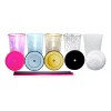 Innova 5 Vasos Reusables Con Popote Glitter 24 Oz
