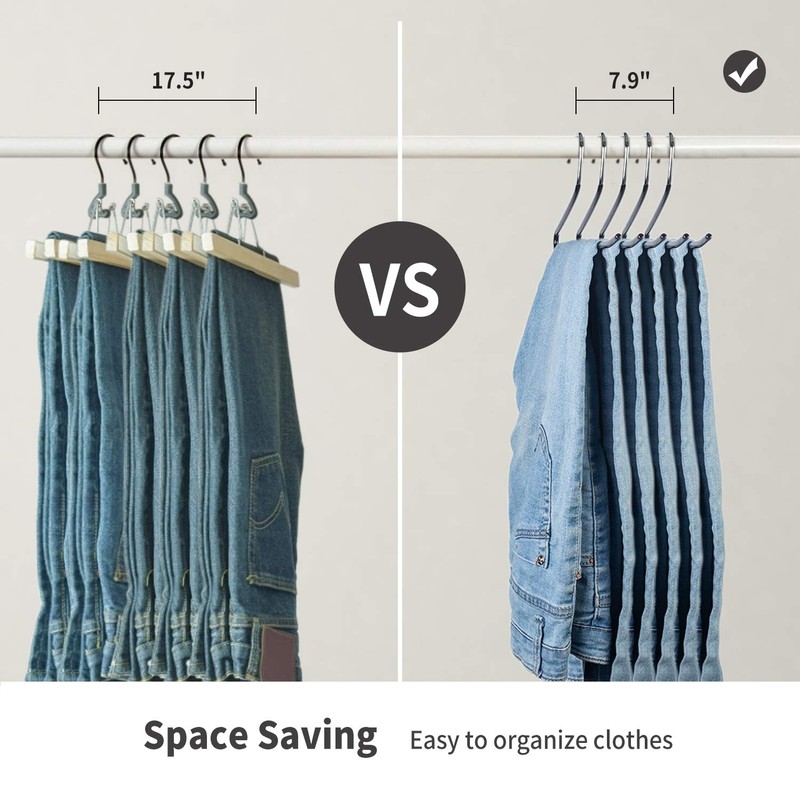 Corodo Metal Pants Hanger 20 Pack Open Ended Jeans Hangers