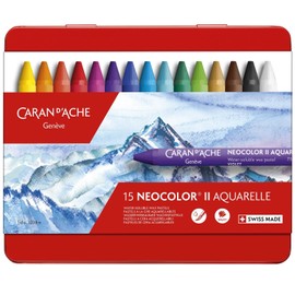 Caran d 'Ache Classic Neocolor II, juego de pasteles solubles en agua, 15 colores