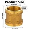1 Inch Brass Sleeve, 2 Pieces Female Thread Connector, G1