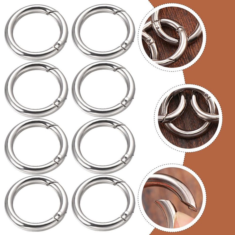 Tofficu 15pcs Key Rings - Metal Keychain Rings Keyring Ring