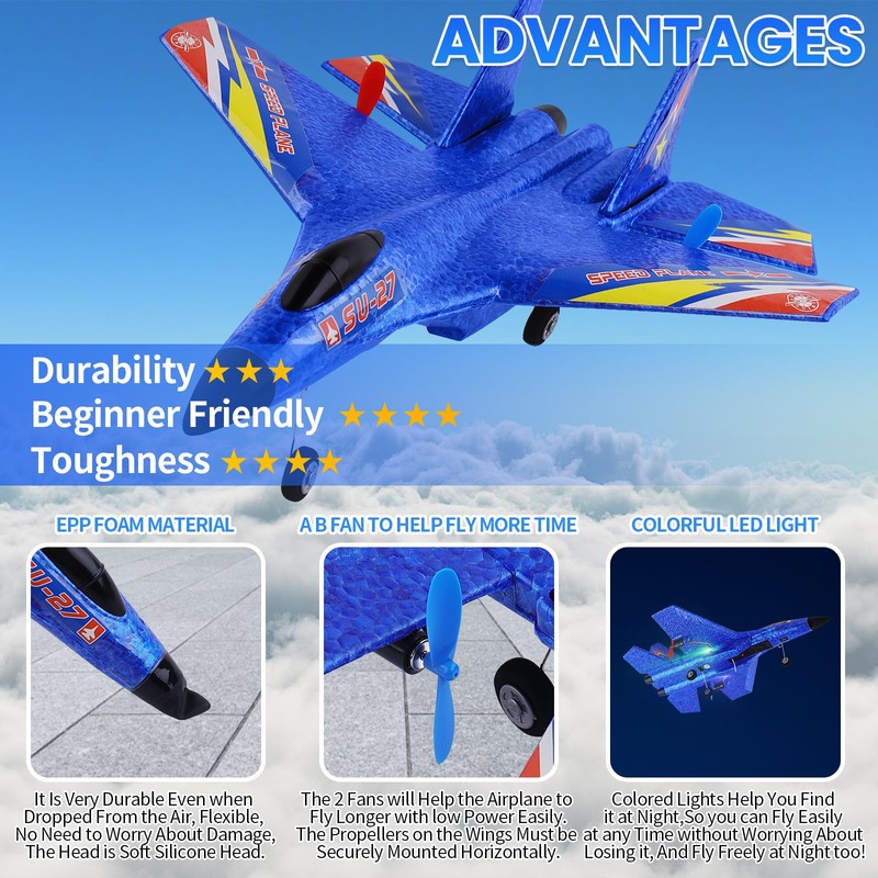 Su27 RC Plane, Remote Control Airplane, 2.4Ghz Ultra Long Endurance