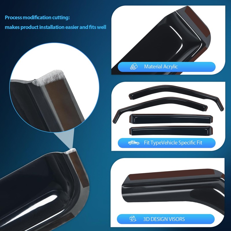 Nilight Side Window Deflectors for Ford Explorer 2020 2021 2022