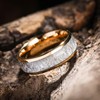 King Will METEOR 8mm 14K Gold Plated Domed Tungsten Carbide