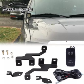 21ST For 2010-2014 Ford F150 SVT Raptor Hood Side Pillar Cube Light Pod Mount + Wire